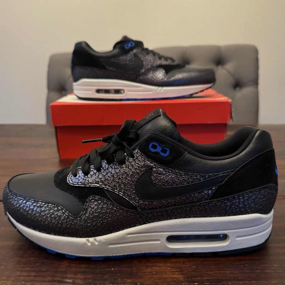 Nike Air Max 1 Deluxe Black Safari Shoes